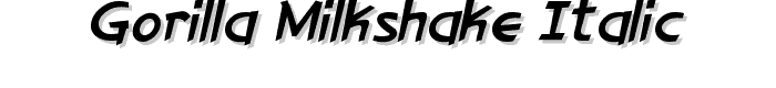 Gorilla Milkshake Italic font